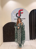 Emerald Green Pure Cotton Printed Suit Set