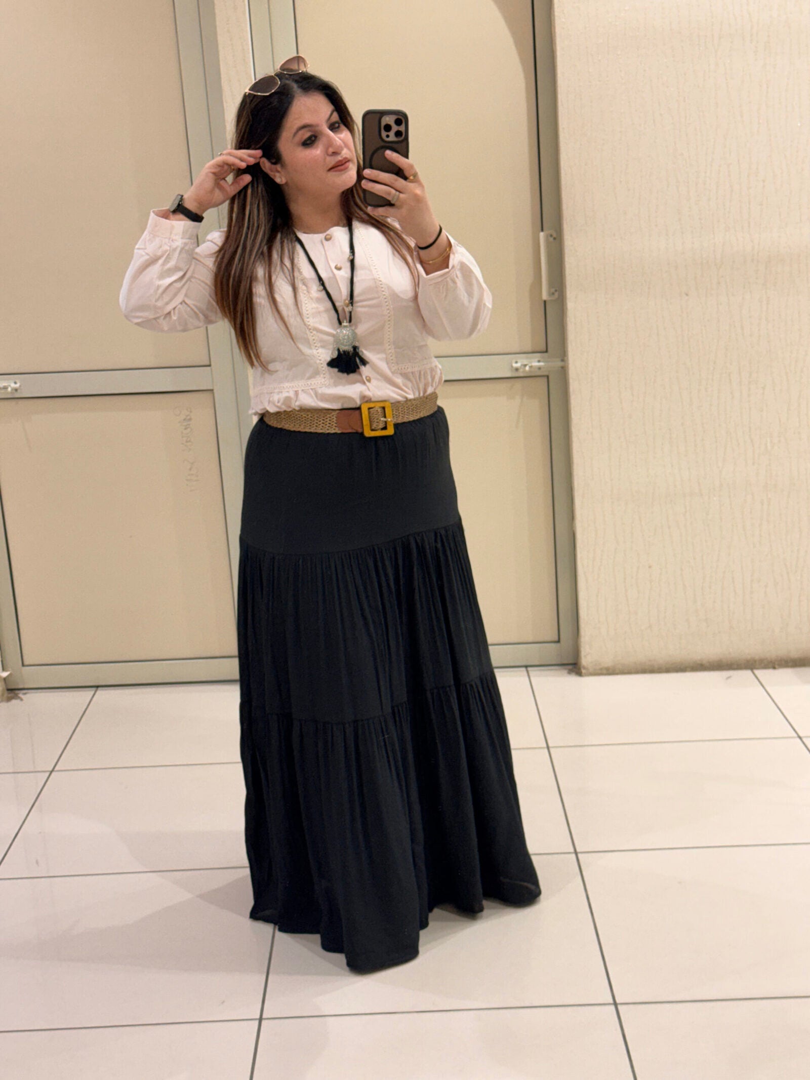 Elegant tiered maxi skirts crafted from soft cotton fabric, available in two timeless shades — brown and black. Perfect for casual outings, travel, or boho-chic styling.