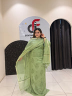 Premium unstitched mul cotton suits featuring intricate thread embroidery and matching dupattas