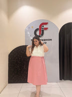 Elegant Gathered Waist Midi Skirt