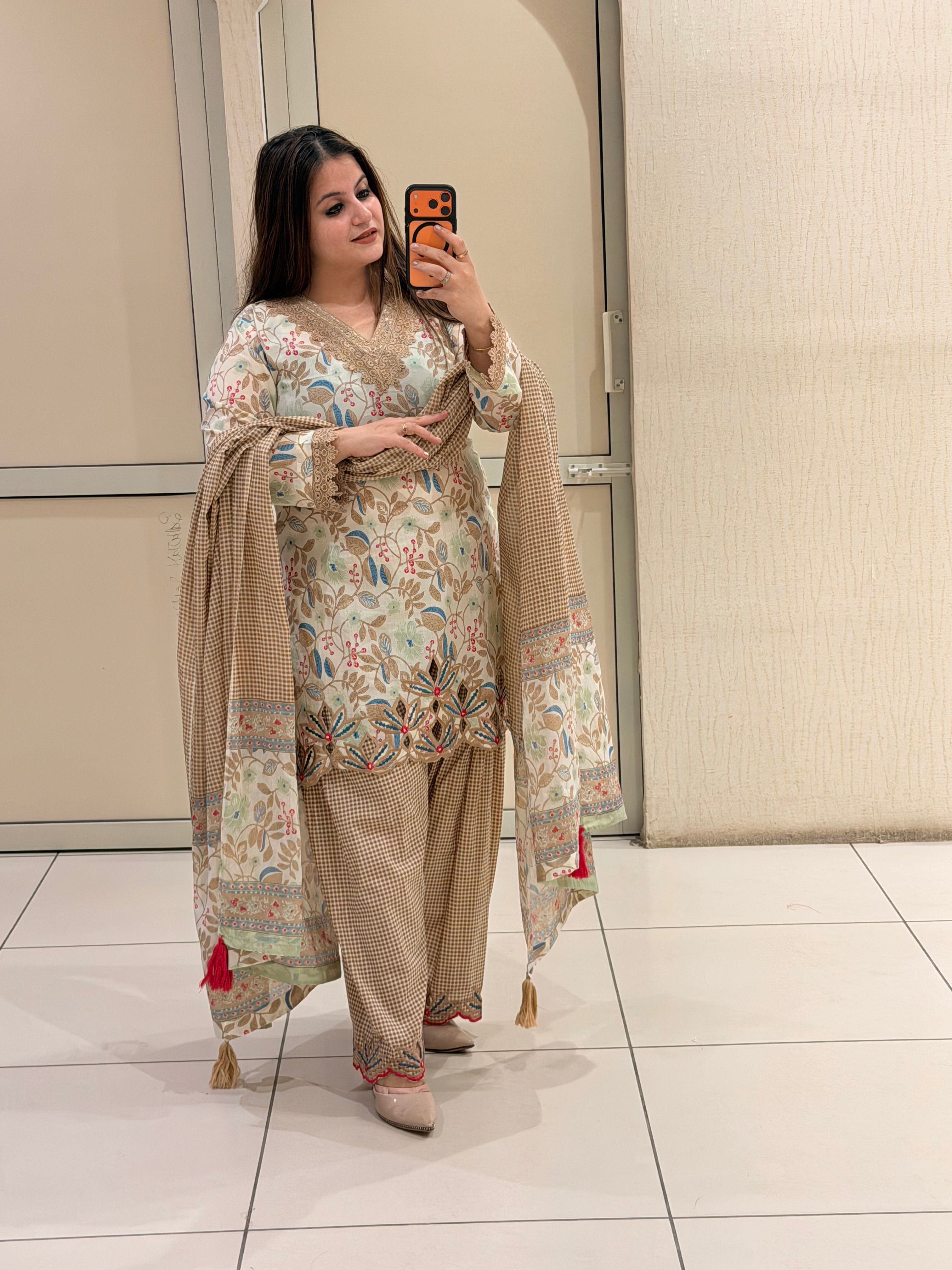 Pure Cotton Farsi Printed Suit Set (M–3XL)