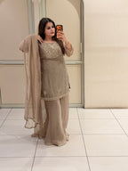 Beige Embroidered Suit Set (M–XXL)