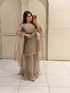 Beige Embroidered Suit Set (M–XXL)