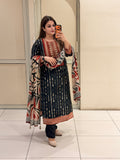 Multicolor Printed Crepe Suit Set (M–XXL)
