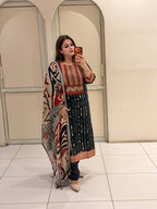 Multicolor Printed Crepe Suit Set (M–XXL)