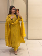 Yellow Embroidered Suit Set (M–XXL)