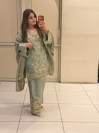 Mint Green Luxe Farsi Salwar Suit (Premium Fabric)