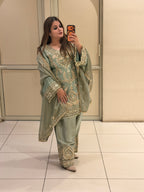 Mint Green Luxe Farsi Salwar Suit (Premium Fabric)