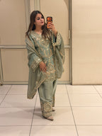 Mint Green Luxe Farsi Salwar Suit (Premium Fabric)