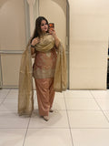 Peach Luxe Farsi Salwar Suit (Premium Fabric)