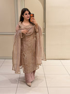 Pastel Pink Embroidered Suit Set (M–XXL)