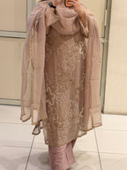 Pastel Pink Embroidered Suit Set (M–XXL)
