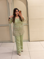 Pastel Green Embroidered Suit Set (M–XXL)
