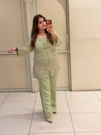 Pastel Green Embroidered Suit Set (M–XXL)