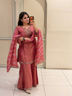 Pink Embroidered Suit Set (M–XXL)