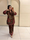 Brown Crepe Printed Coord Set (M–XXL)
