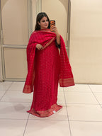 Rani Banarasi Silk Unstitched Suit