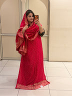 Rani Banarasi Silk Unstitched Suit
