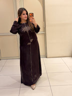 Dark Grape Wine Satin Silk Dress (Free Size till XL)