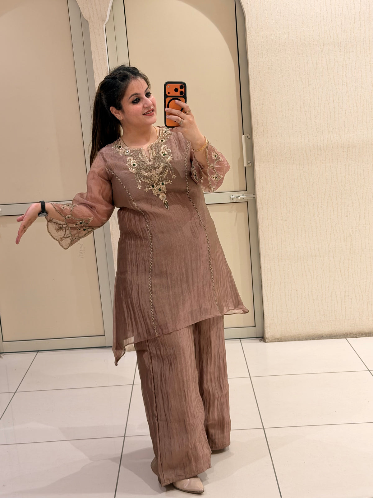 Crush Tissue Embroidered Suit (M–XXL)