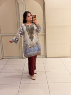 Designer Printed Crepe Two-Piece Co-Ord Set