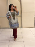 Designer Printed Crepe Two-Piece Co-Ord Set