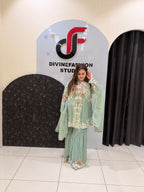 Heavy Handwork Partywear Dress for Women