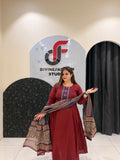 Women's Premium Cotton Anarkali Suit Set