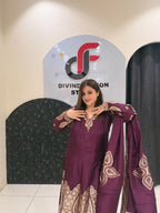 Premium Banarasi Silk Suit Set with Woven Dupatta