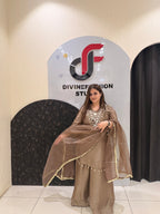 Exclusive Party Wear Suit Set with Organza Dupatta