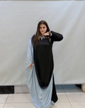Designer Black & Grey Indo-Western Partywear Dress for Women