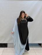 Designer Black & Grey Indo-Western Partywear Dress for Women