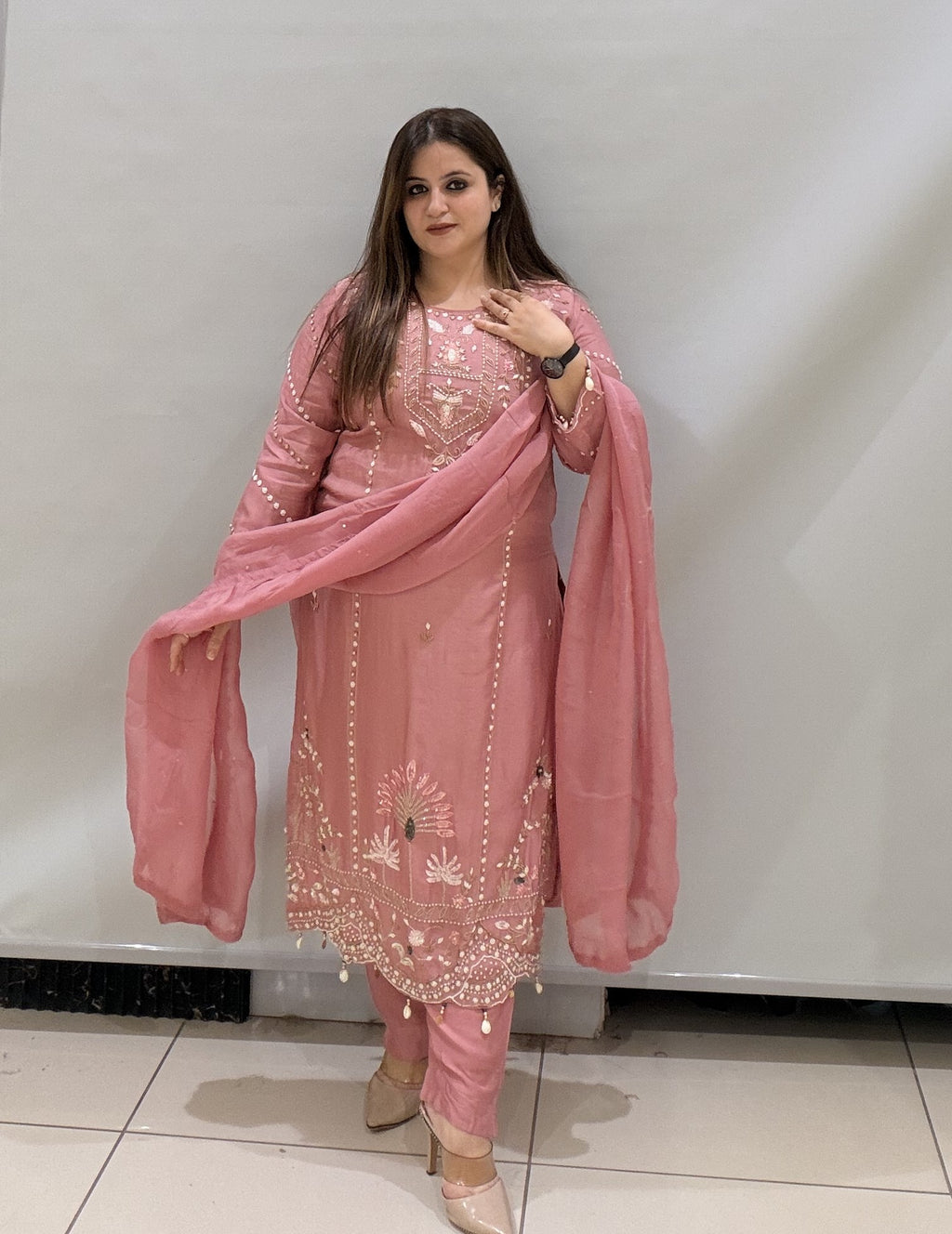 Dola Silk Handwork Partywear Suit Set