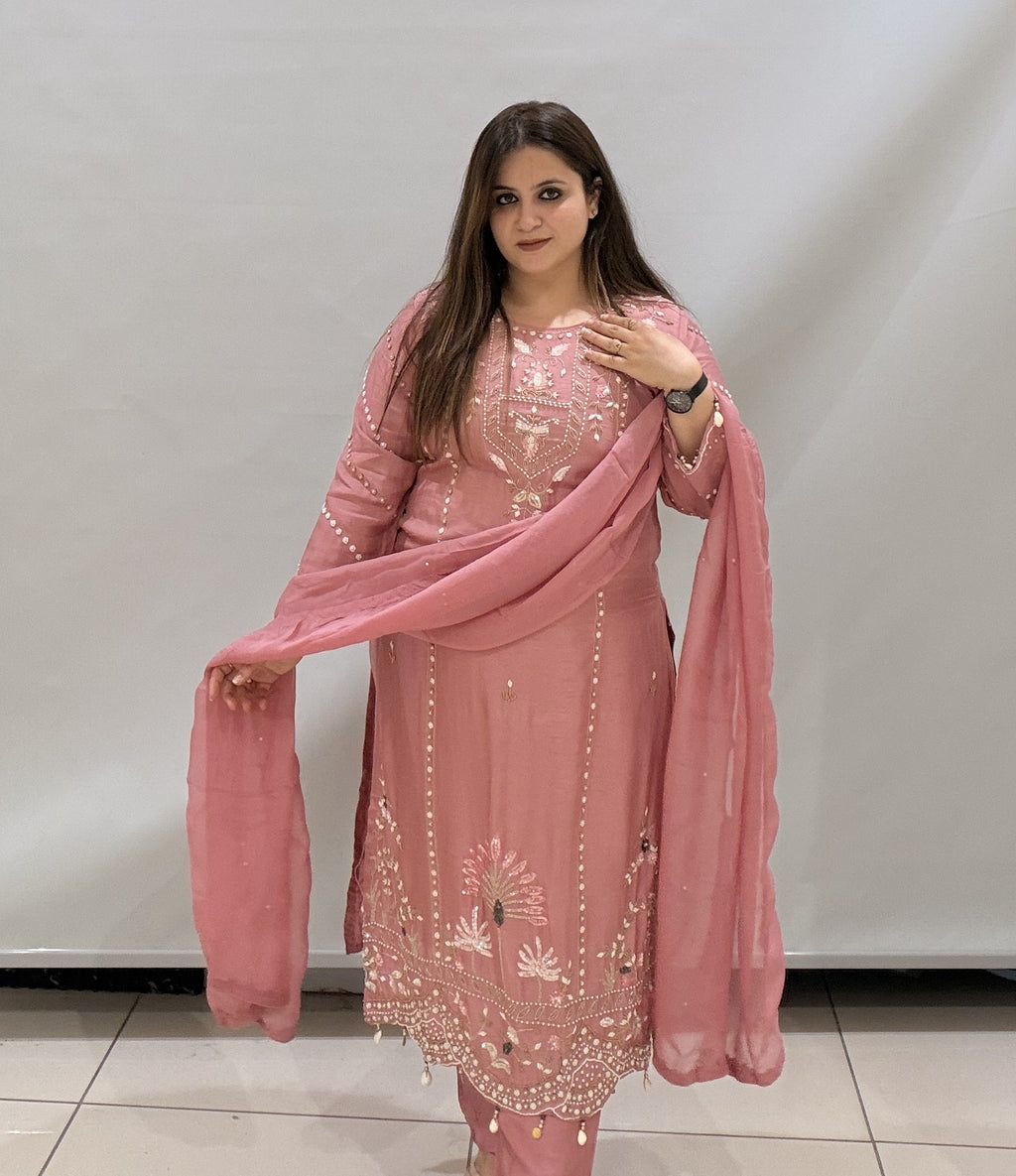 Dola Silk Handwork Partywear Suit Set
