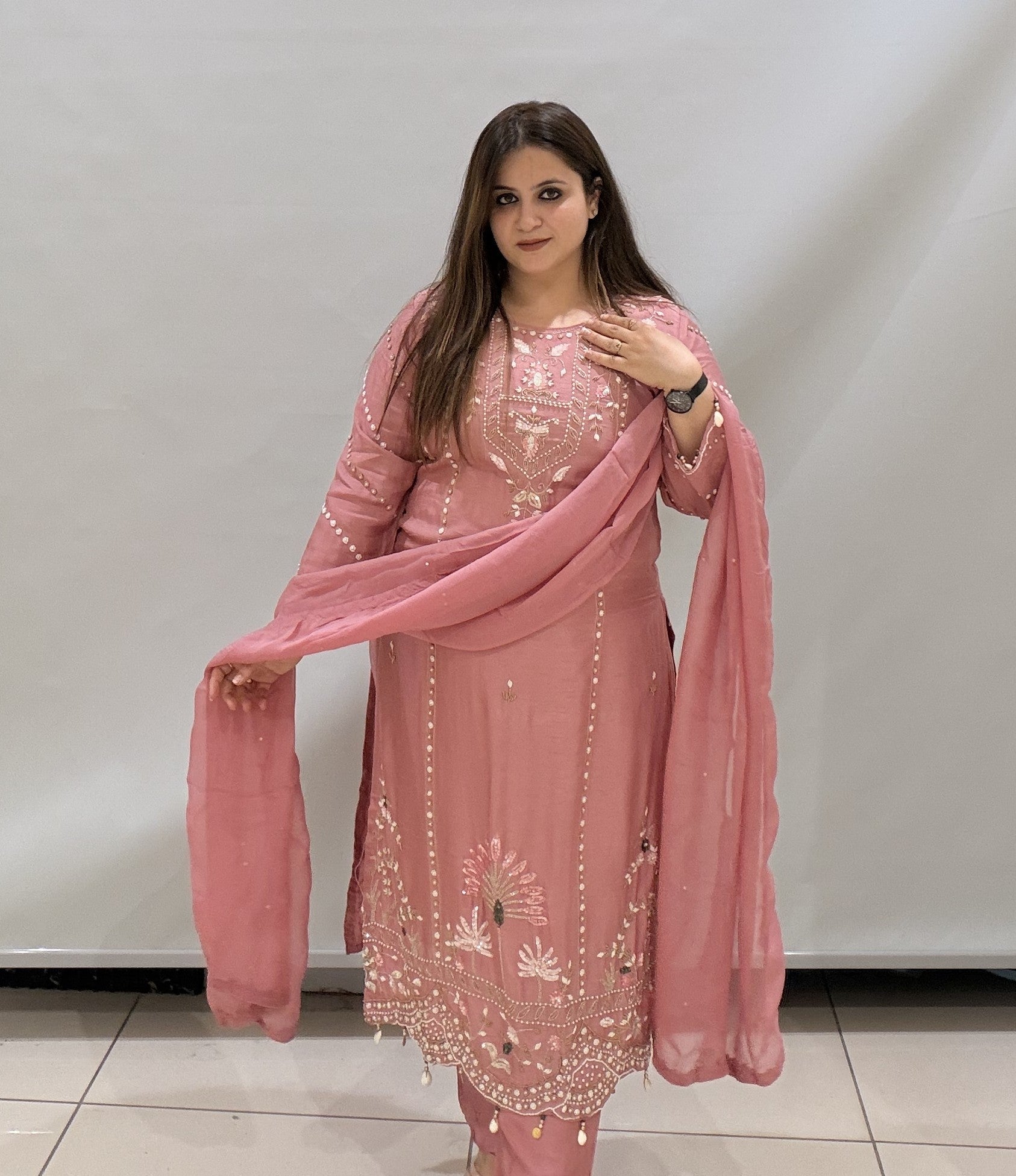 Dola Silk Handwork Partywear Suit Set