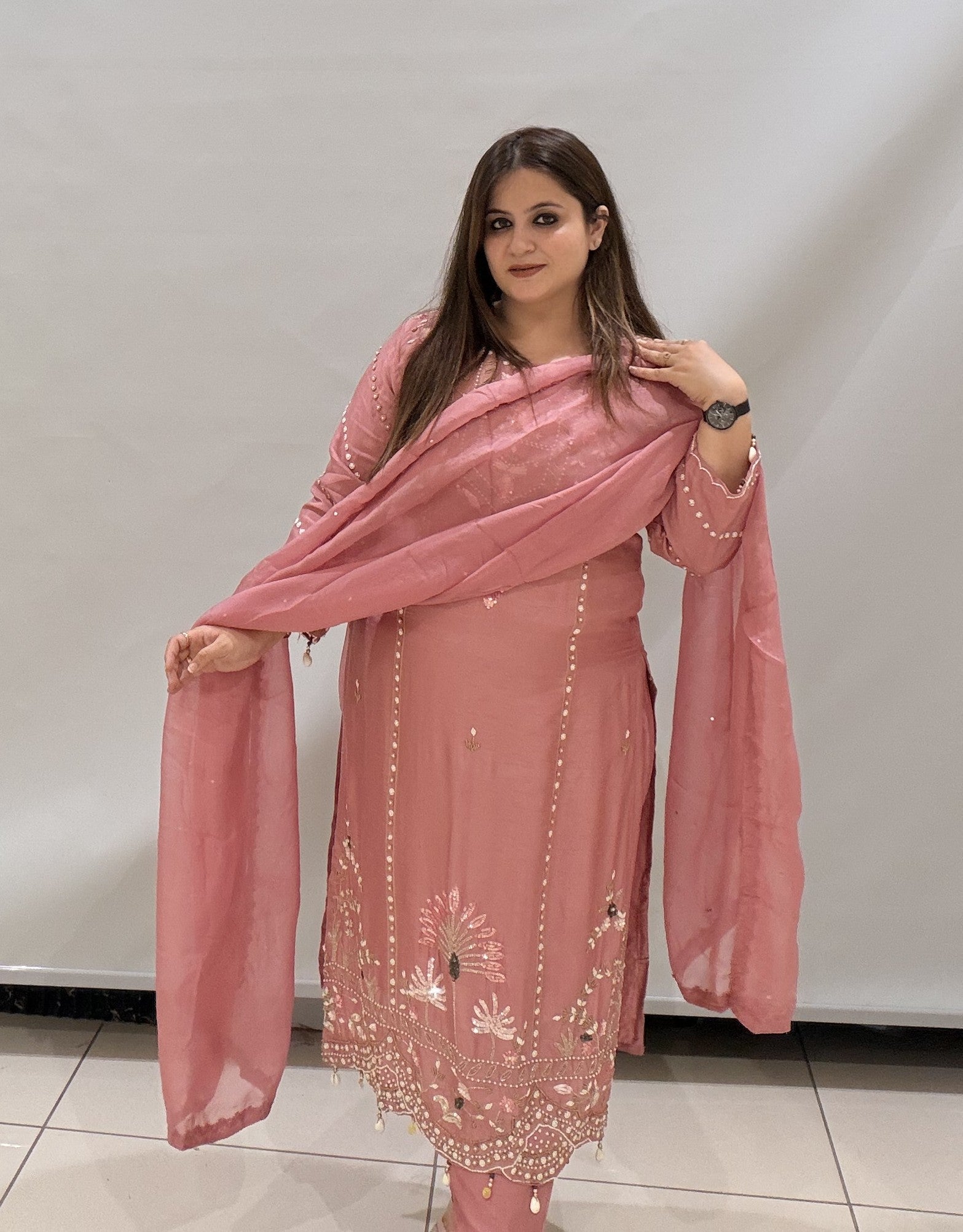 Dola Silk Handwork Partywear Suit Set