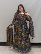 Pure Cotton Floral Printed Suit Set with Dupatta