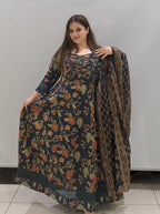 Pure Cotton Floral Printed Suit Set with Dupatta