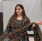 Pure Cotton Floral Printed Suit Set with Dupatta
