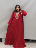 Pure Fabric Handwork Dress- 2 Color Available