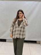 Premium 3-Piece Co-Ord Set with Checkered Shirt
