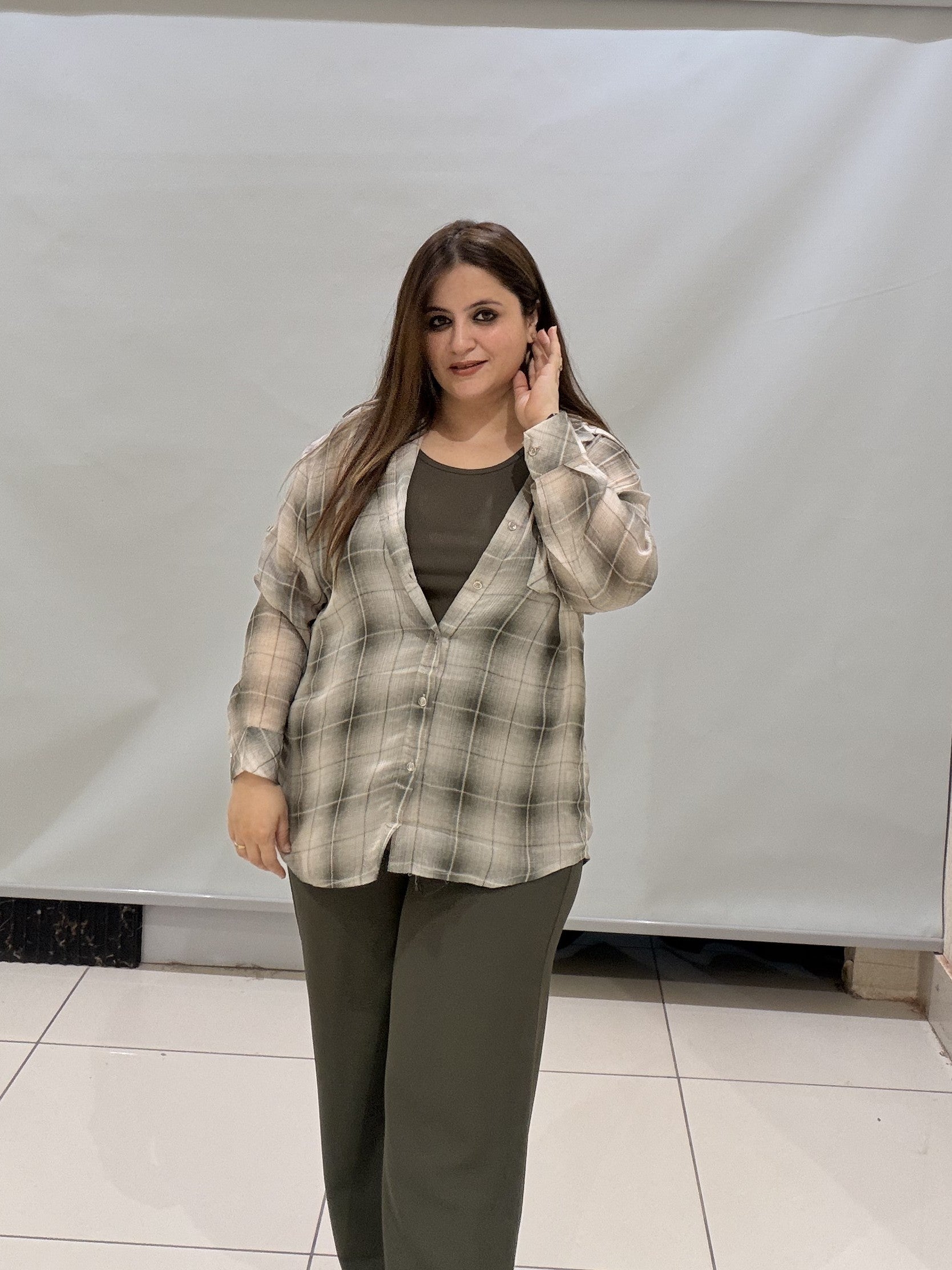 Premium 3-Piece Co-Ord Set with Checkered Shirt