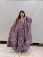 Premium Cotton Anarkali Suit Set with Printed Dupatta