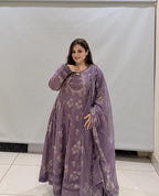 Premium Cotton Anarkali Suit Set with Printed Dupatta