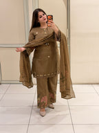 Pure Cotton Thread Embroidered Suit Set