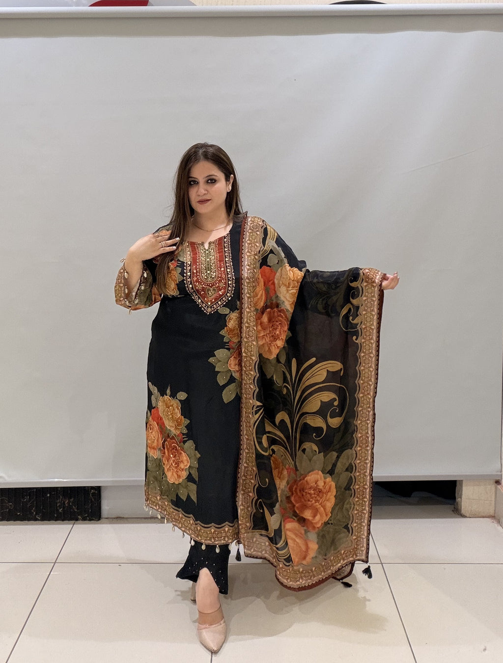 Pure Crepe Designer Suit