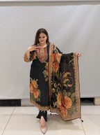 Pure Crepe Designer Suit