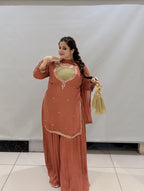 Pure Chinon Designer Dress Set