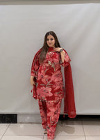Premium Floral Printed Suit Set