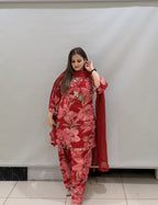 Premium Floral Printed Suit Set